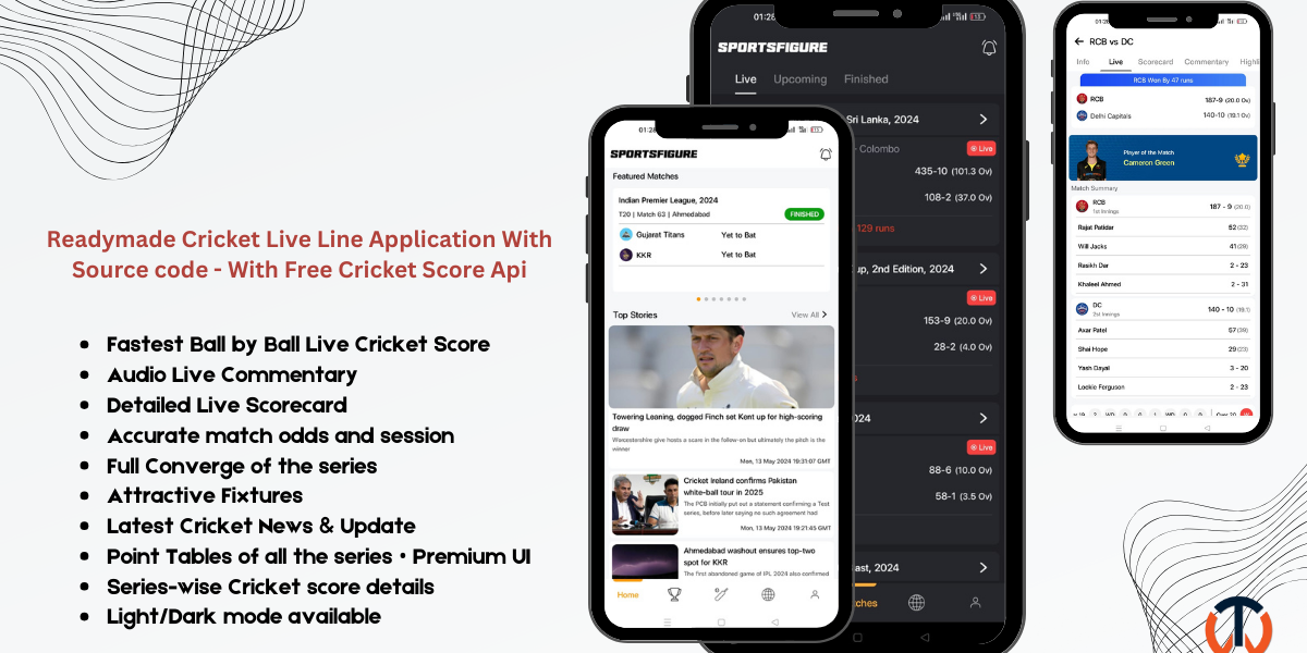 Readymade-Cricket-Live-Line-Application-With-Source-code-With-Free-Cricket-Score-Api-Techwarezen