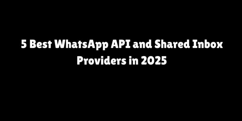 5 Best WhatsApp API and Shared Inbox Providers in 2024
